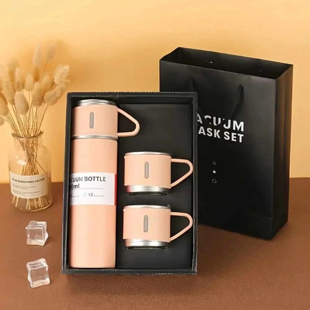 500 ml Travel Thermo Set, Vacuum Bottle, Suitable for Hot And Cold Drinks